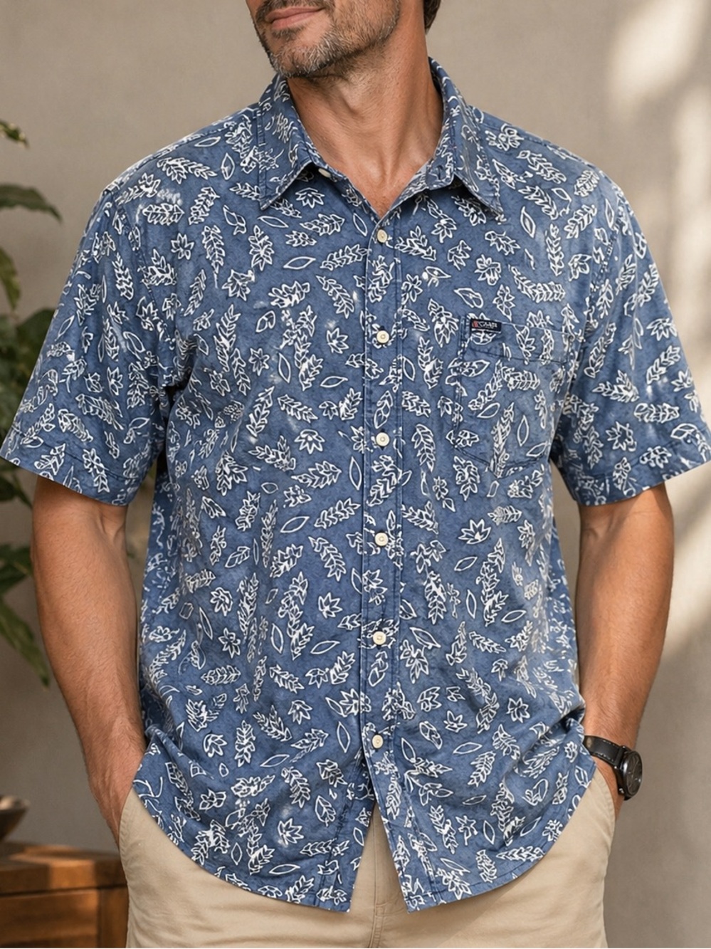 Chaps Ralph Lauren Blue Button Up XL